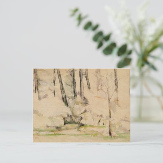 Paul Cezanne - In de Bossen Briefkaart (Staand voorkant)