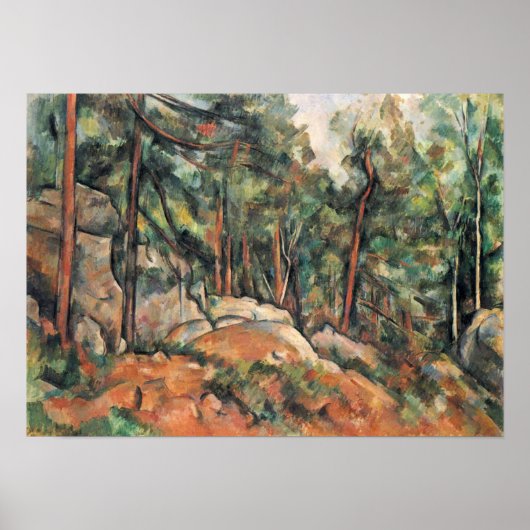Paul Cezanne - In de bossen Poster (Voorkant)