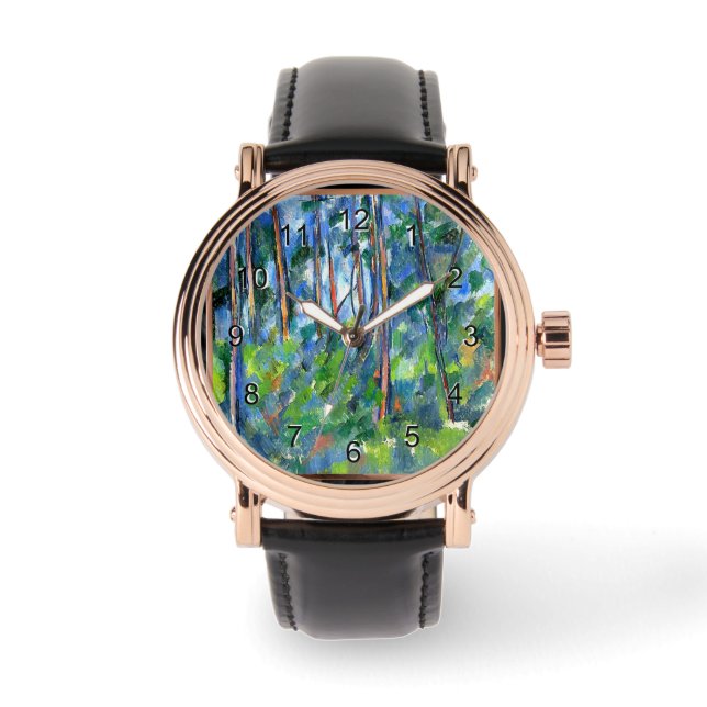 Paul Cezanne: In de bossen, schilderij van Cezanne Horloge (Voorkant)