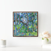 Paul Cezanne: In de Bossen, schilderij van Cezanne Vierkante Klok (Huis)