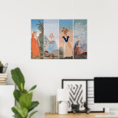 Paul Cezanne is de vier seizoenen Poster (Thuiskantoor)