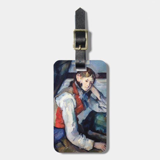Paul Cezanne - Jongen in de Rode Vest Bagagelabel (Voorkant verticaal)