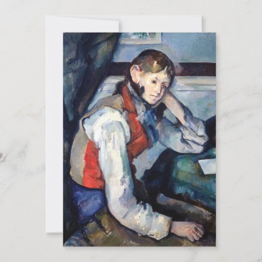 Paul Cezanne - Jongen in de Rode Vest Bedankkaart (Voorkant)