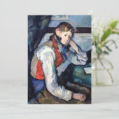 Paul Cezanne - Jongen in de Rode Vest Bedankkaart (Staand voorkant)