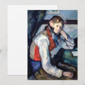 Paul Cezanne - Jongen in de Rode Vest Bedankkaart (Voorkant / Achterkant)
