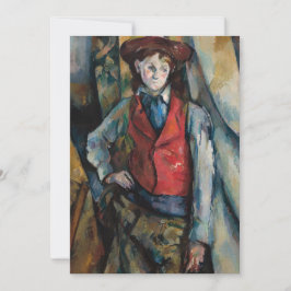 Paul Cezanne - Jongen in de Rode Vest Bedankkaart