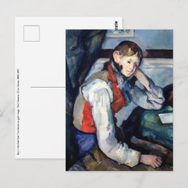 Paul Cezanne - Jongen in de Rode Vest Briefkaart