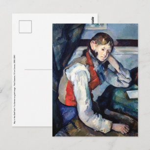 Paul Cezanne - Jongen in de Rode Vest Briefkaart