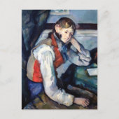 Paul Cezanne - Jongen in de Rode Vest Briefkaart (Voorkant)