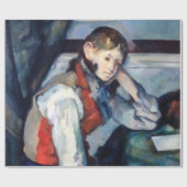 Paul Cezanne - Jongen in de Rode Vest Cadeaupapier (Vlak)