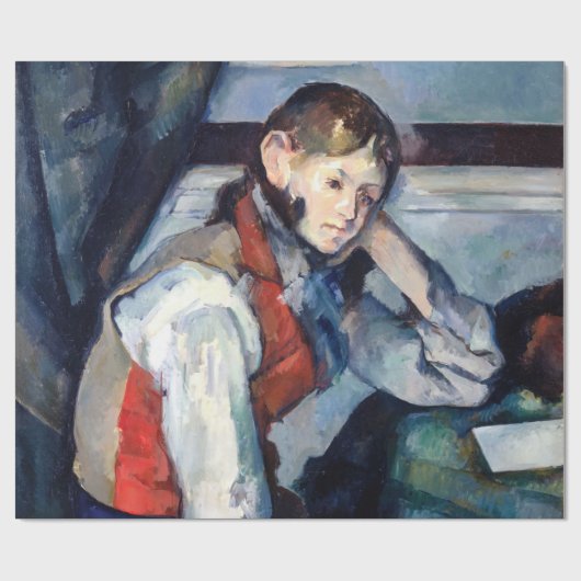 Paul Cezanne - Jongen in de Rode Vest Cadeaupapier (Vlak)