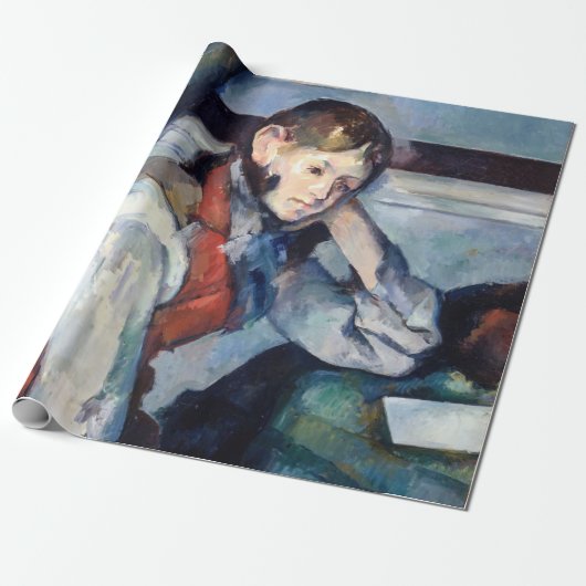 Paul Cezanne - Jongen in de Rode Vest Cadeaupapier (Uitgerold)
