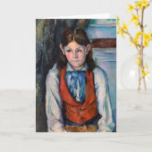 Paul Cezanne - Jongen in de Rode Vest Kaart (Gele Bloem)