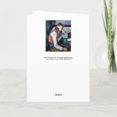 Paul Cezanne - Jongen in de Rode Vest Kaart (Achterkant)