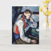 Paul Cezanne - Jongen in de Rode Vest Kaart (Gele Bloem)