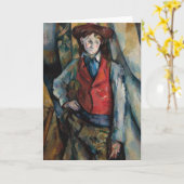Paul Cezanne - Jongen in de Rode Vest Kaart (Gele Bloem)