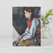 Paul Cezanne - Jongen in de Rode Vest Kaart (Staand voorkant)