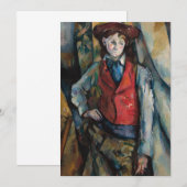 Paul Cezanne - Jongen in de Rode Vest Kaart (Voorkant / Achterkant)
