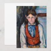 Paul Cezanne - Jongen in de Rode Vest Kaart (Voorkant / Achterkant)