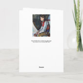 Paul Cezanne - Jongen in de Rode Vest Kaart (Achterkant)