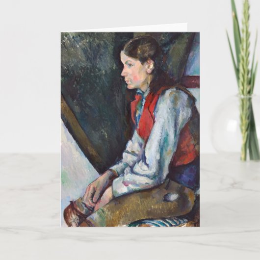 Paul Cezanne - Jongen in de Rode Vest Kaart (Voorkant)