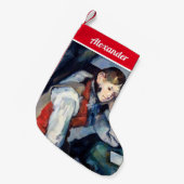 Paul Cezanne - Jongen in de Rode Vest Kleine Kerstsok (Voorkant (Hangend))