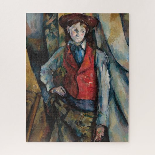 Paul Cezanne - Jongen in de Rode Vest Legpuzzel (Verticaal)