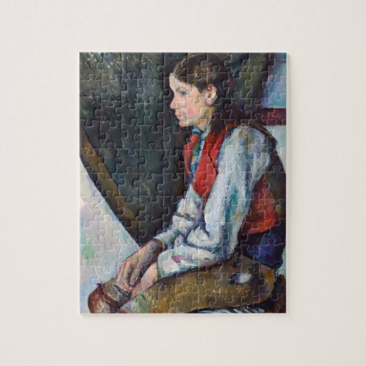Paul Cezanne - Jongen in de Rode Vest Legpuzzel (Verticaal)