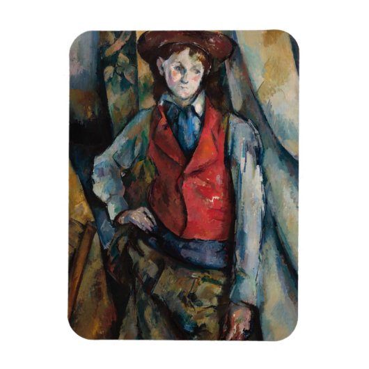 Paul Cezanne - Jongen in de Rode Vest Magneet (Verticaal)