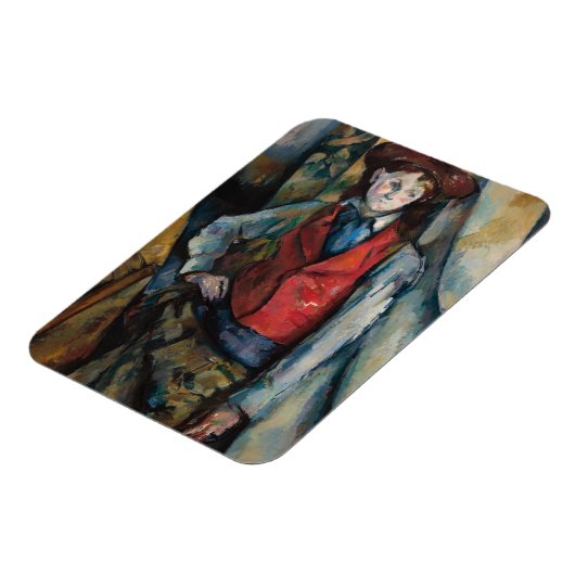 Paul Cezanne - Jongen in de Rode Vest Magneet (Linkerzijde)