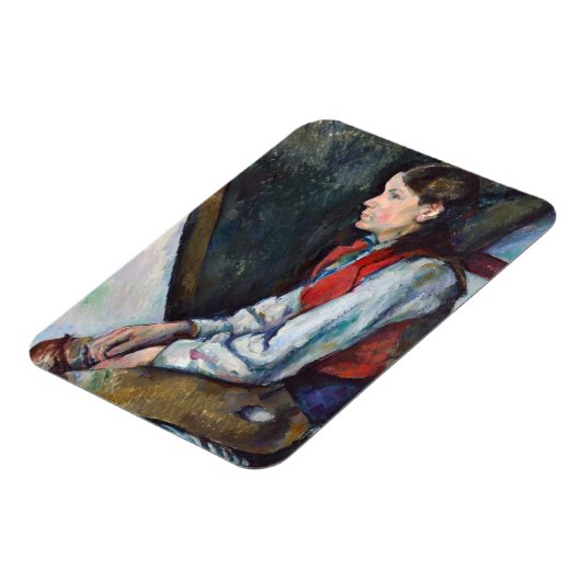 Paul Cezanne - Jongen in de Rode Vest Magneet (Linkerzijde)