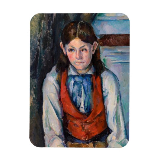 Paul Cezanne - Jongen in de Rode Vest Magneet (Verticaal)