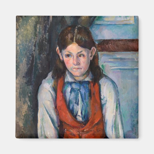 Paul Cezanne - Jongen in de Rode Vest Magneet (Voorkant)