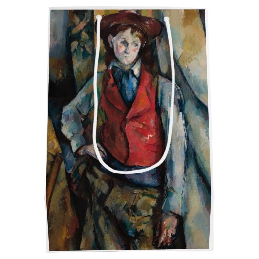 Paul Cezanne - Jongen in de Rode Vest Medium Cadeauzakje (Achterkant)