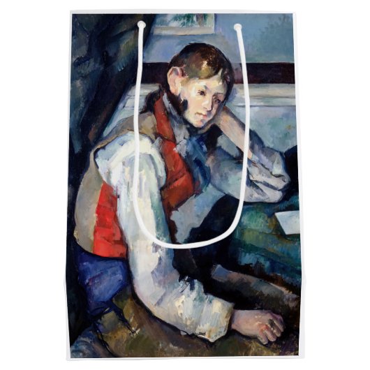 Paul Cezanne - Jongen in de Rode Vest Medium Cadeauzakje (Achterkant)