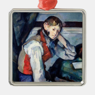Paul Cezanne - Jongen in de Rode Vest Metalen Ornament