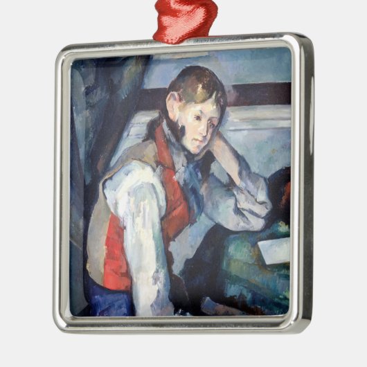 Paul Cezanne - Jongen in de Rode Vest Metalen Ornament (Links)