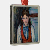 Paul Cezanne - Jongen in de Rode Vest Metalen Ornament (Rechts)