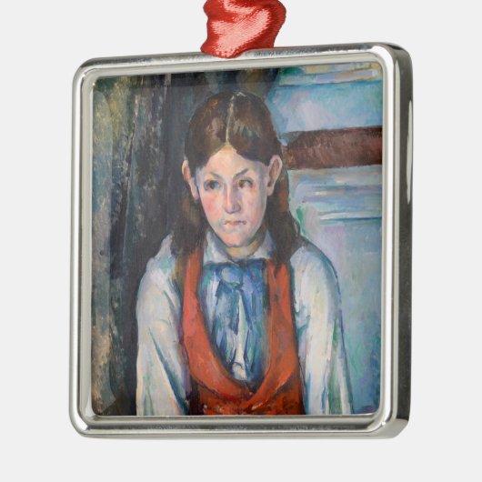 Paul Cezanne - Jongen in de Rode Vest Metalen Ornament (Links)