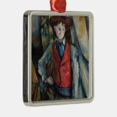 Paul Cezanne - Jongen in de Rode Vest Metalen Ornament (Rechts)