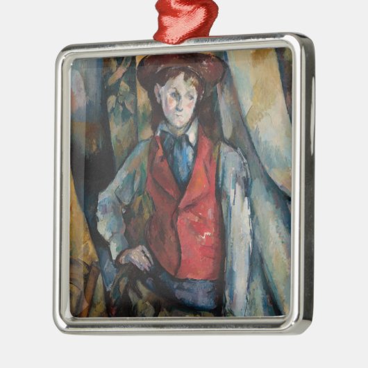 Paul Cezanne - Jongen in de Rode Vest Metalen Ornament (Links)
