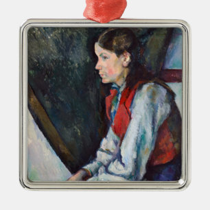 Paul Cezanne - Jongen in de Rode Vest Metalen Ornament