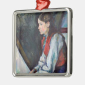 Paul Cezanne - Jongen in de Rode Vest Metalen Ornament (Links)