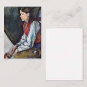 Paul Cezanne - Jongen in de Rode Vest Notitiekaartje (Voorkant / Achterkant)