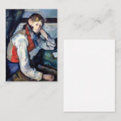 Paul Cezanne - Jongen in de Rode Vest Notitiekaartje (Voorkant / Achterkant)