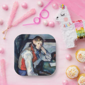 Paul Cezanne - Jongen in de Rode Vest Papieren Bordje (Feest)