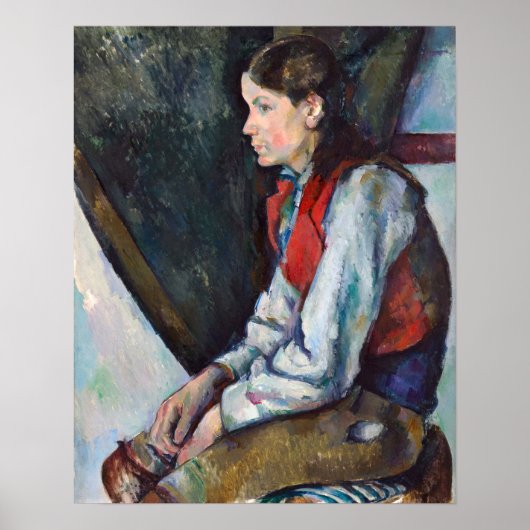 Paul Cezanne - Jongen in de Rode Vest Poster (Voorkant)