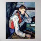 Paul Cezanne - Jongen in de Rode Vest Poster (Voorkant)