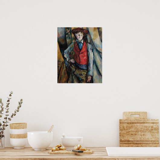 Paul Cezanne - Jongen in de Rode Vest Poster (Keuken)