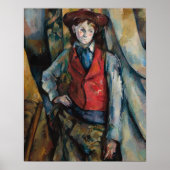 Paul Cezanne - Jongen in de Rode Vest Poster (Voorkant)